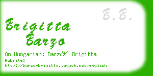 brigitta barzo business card